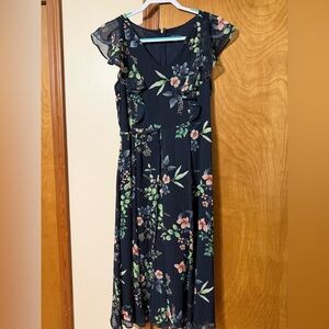 Tommy Hilfiger Navy Floral Maxi Dress